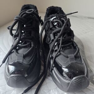 Black Platform Sneakers